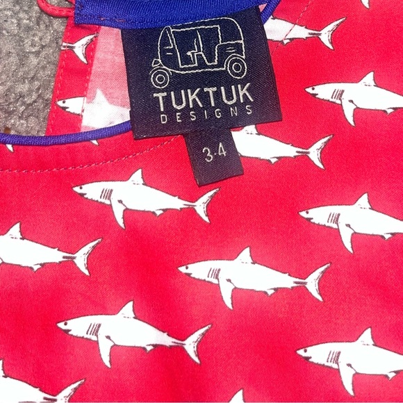 Girls/ toddler TukTuk Designs Mako Sharks Shift Dress​ - Picture 2 of 3